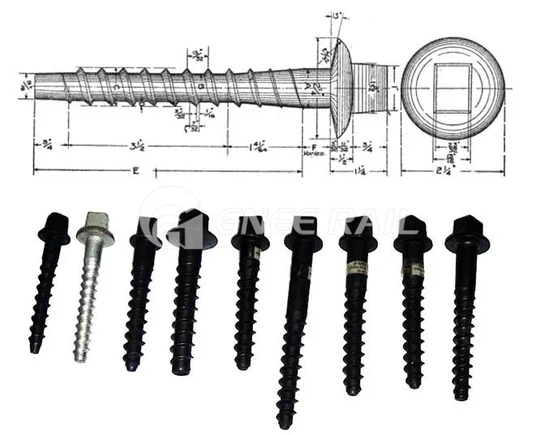 Railroad screw spike Railroad screw spike